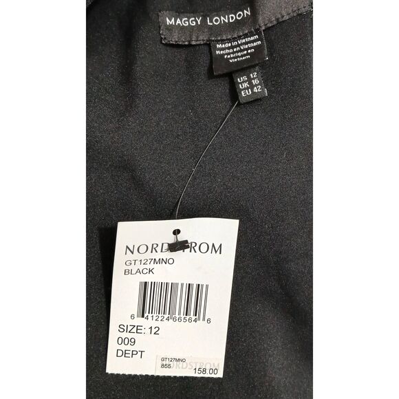 Maggy london womens size 12 tuxedo blazer sheath dress black classic timeless - Picture 2 of 9